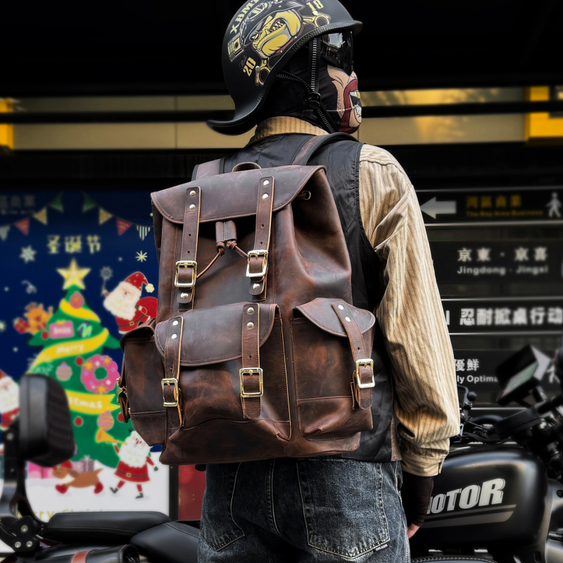 New Arrivals Leather Backpack  - Luxury Bags For School reseña y precio