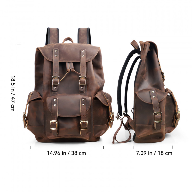New Arrivals Leather Backpack  - Luxury Bags For School reseña y precio