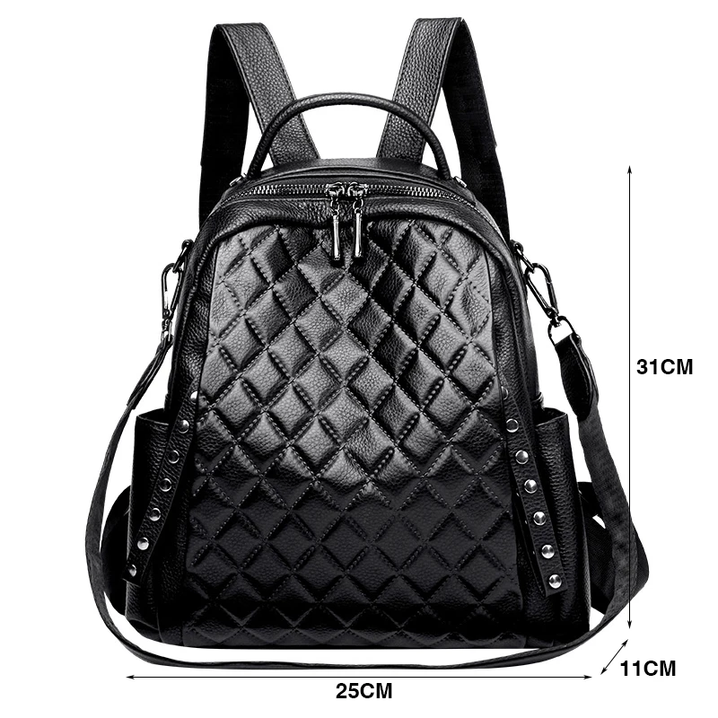 Genuine Leather Rucksack Women - Luxury Bags For School reseña y precio