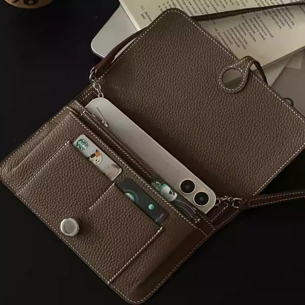 New PU Crossbody Mobile Phone  - Wristlet Wallet Zipper reseña y precio