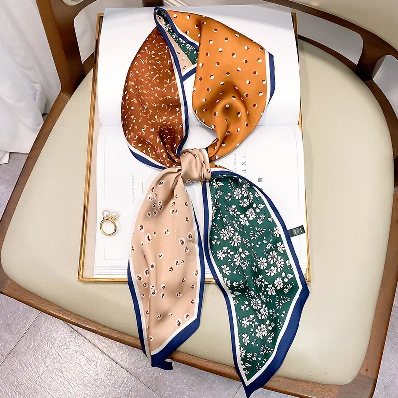 Design Print Skinny Scarf Plai - Luxury Bags Shopping reseña y precio