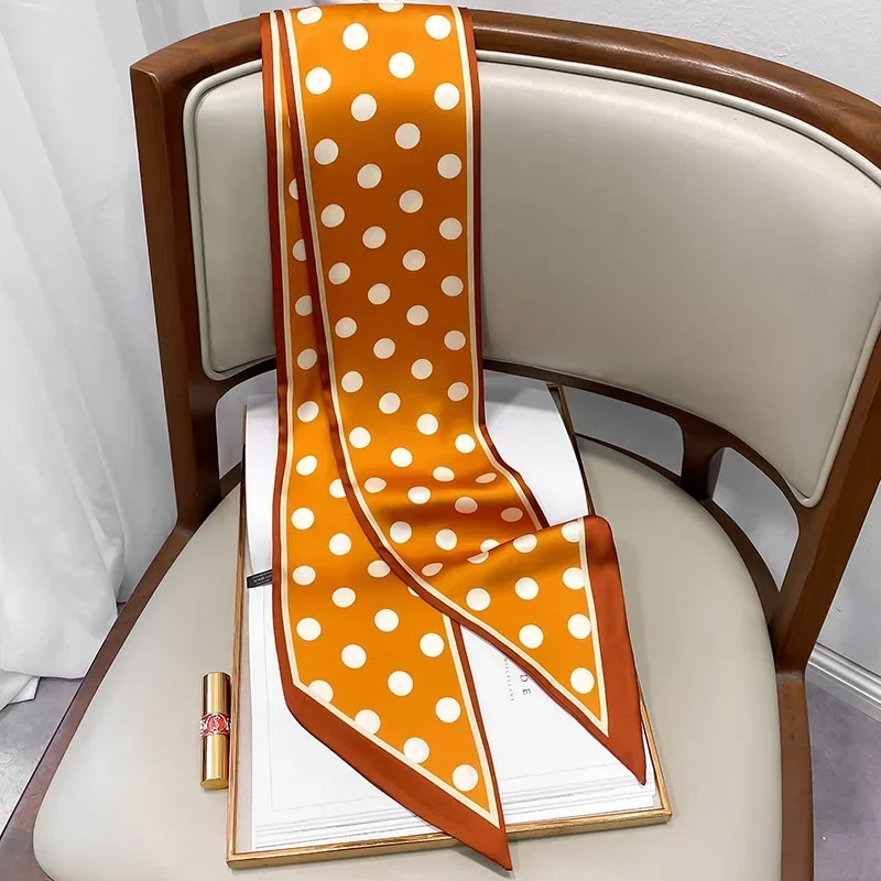 Design Print Skinny Scarf Plai - Luxury Bags Shopping reseña y precio