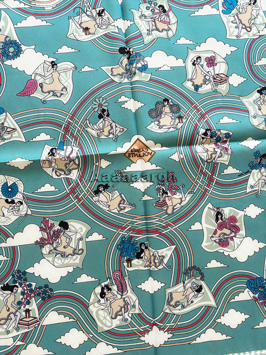 Double Faced Print Scarf Silk  - Luxury Bags Hong Kong reseña y precio