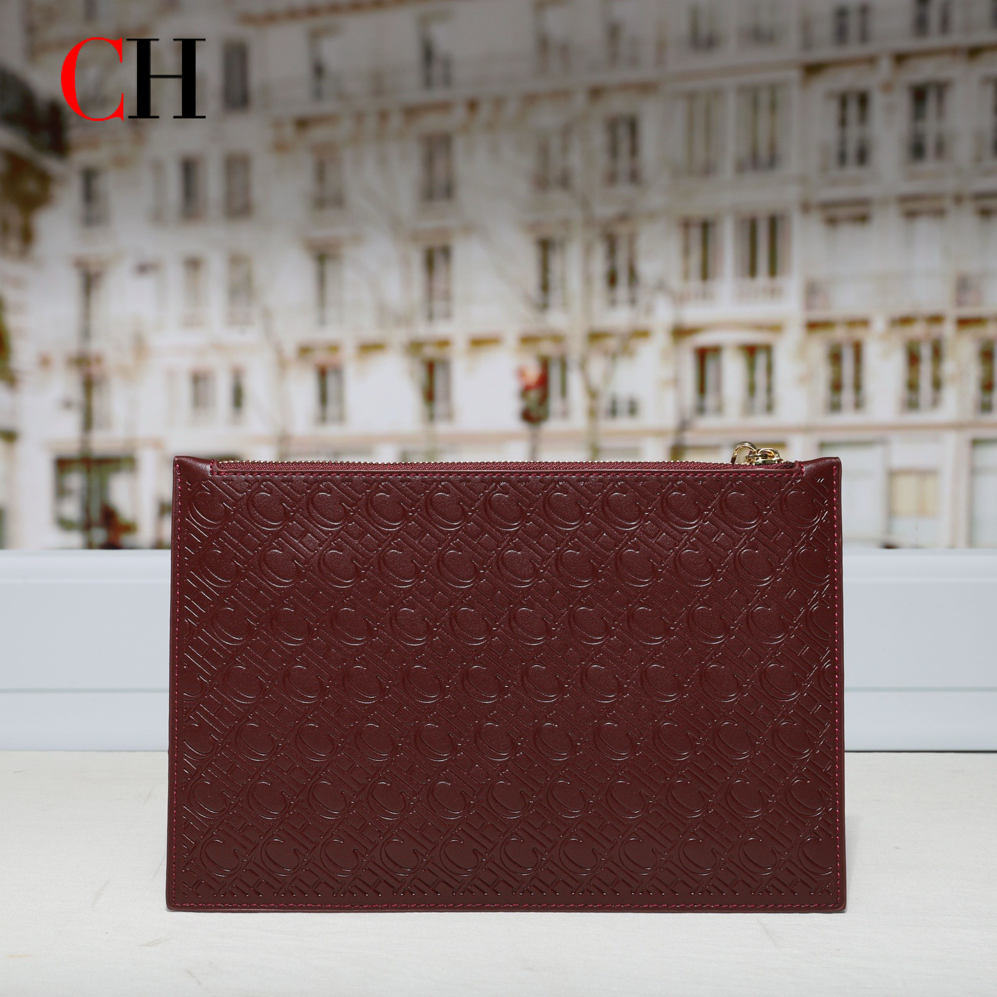 CH Clutch Bag Women Embossed M - Wristlet Wallet Zipper reseña y precio