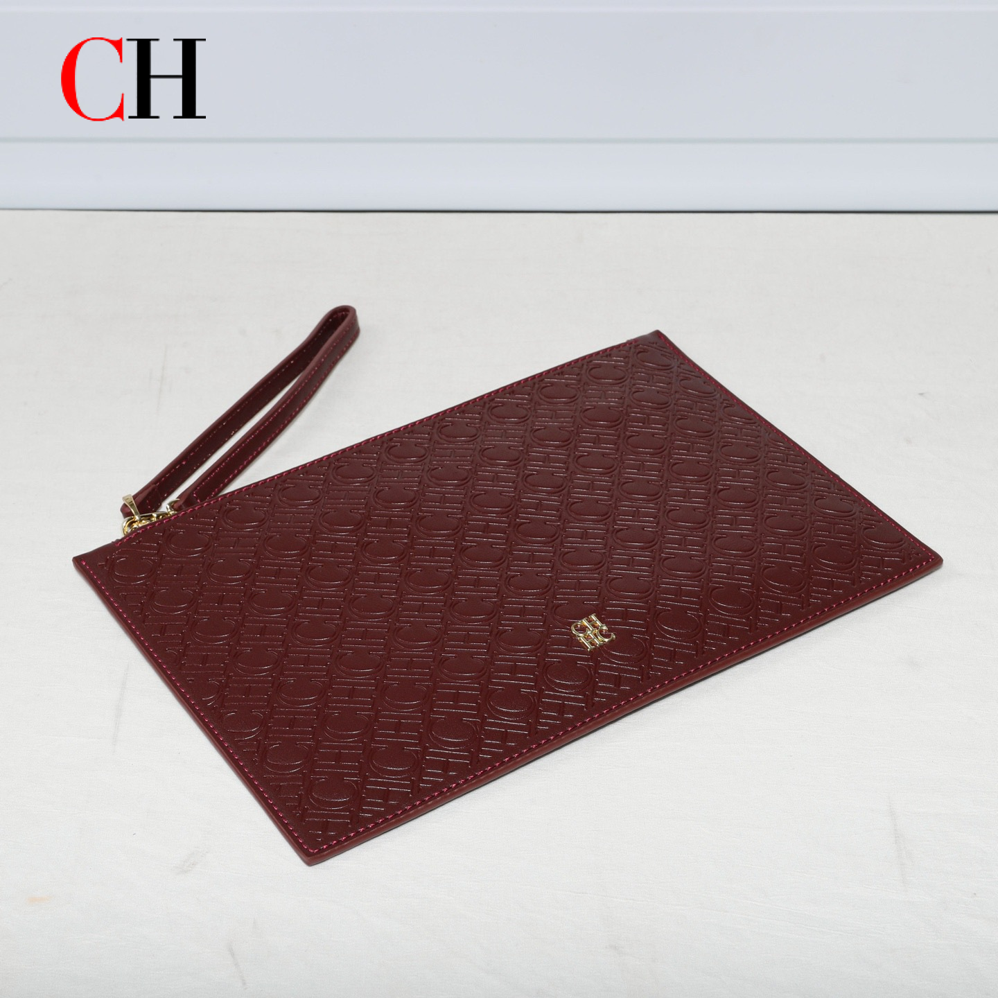 CH Clutch Bag Women Embossed M - Wristlet Wallet Zipper reseña y precio