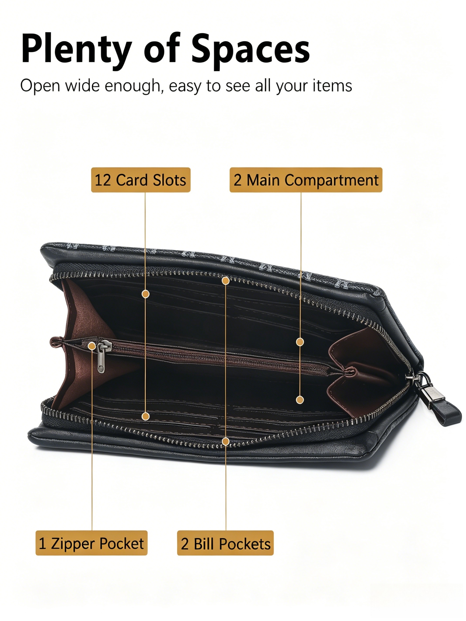 Men's Long Wristlet Wallet, La - Wristlet Wallet Zipper reseña y precio