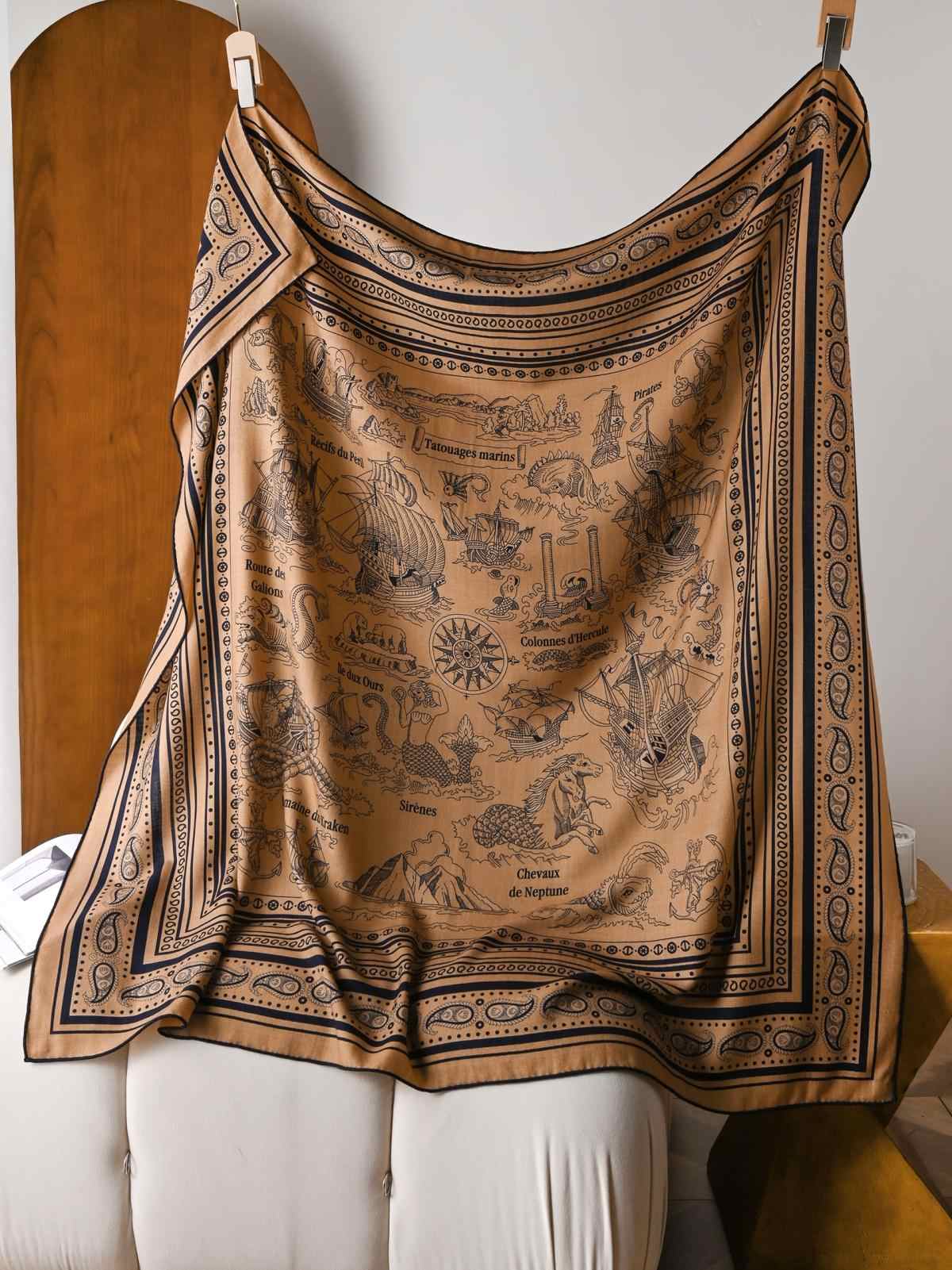 New Silk Wool Scarf Designer L - Luxury Bags Hong Kong reseña y precio