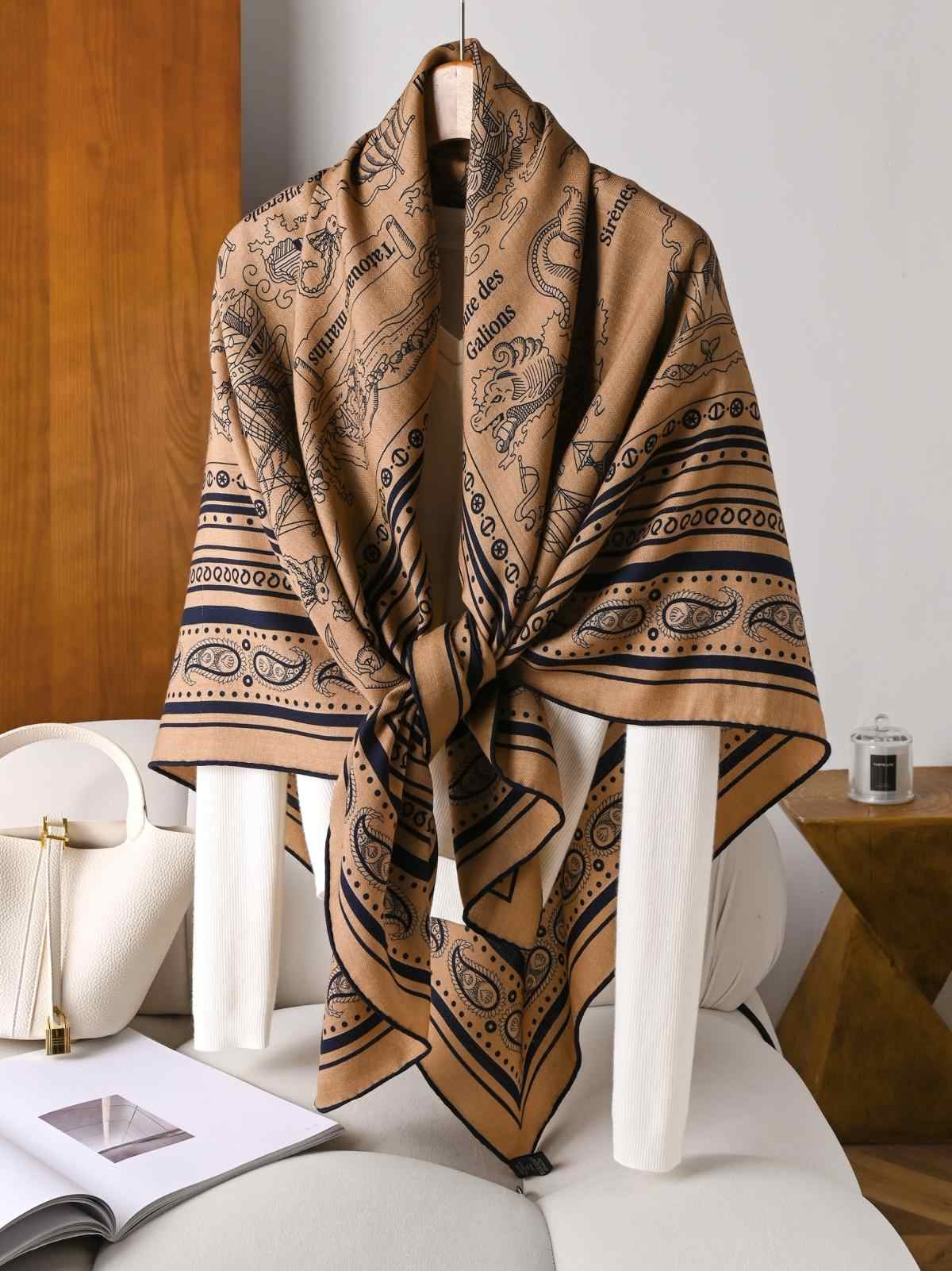 New Silk Wool Scarf Designer L - Luxury Bags Hong Kong reseña y precio