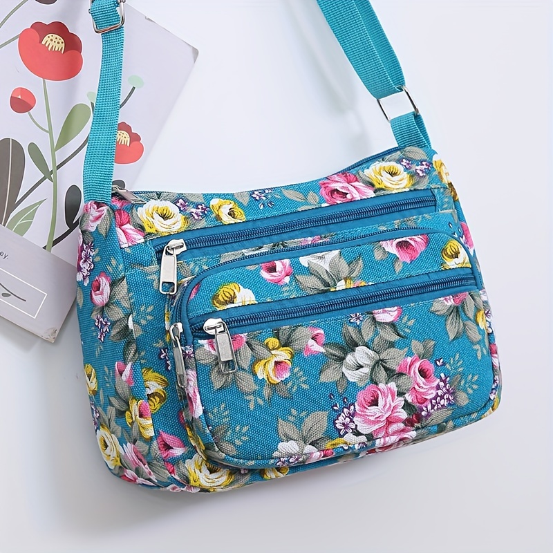Stylish Floral Crossbody Bag,  - Wristlet Wallet Zipper reseña y precio