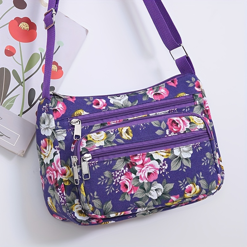 Stylish Floral Crossbody Bag,  - Wristlet Wallet Zipper reseña y precio