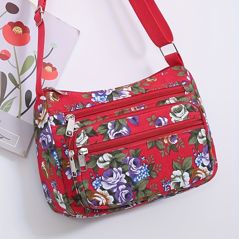 Stylish Floral Crossbody Bag,  - Wristlet Wallet Zipper reseña y precio