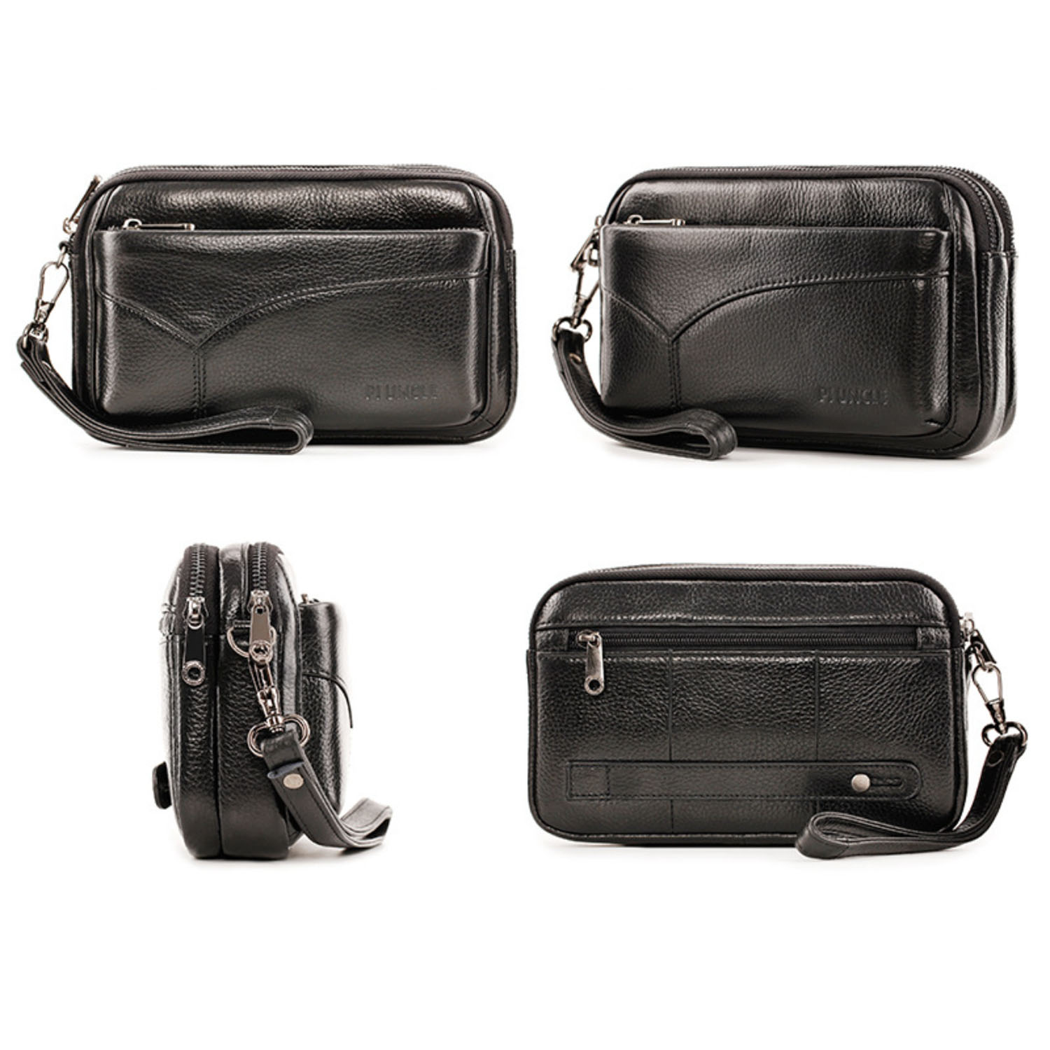 Men's Genuine Leather Fashion  - Wristlet Wallet Zipper reseña y precio