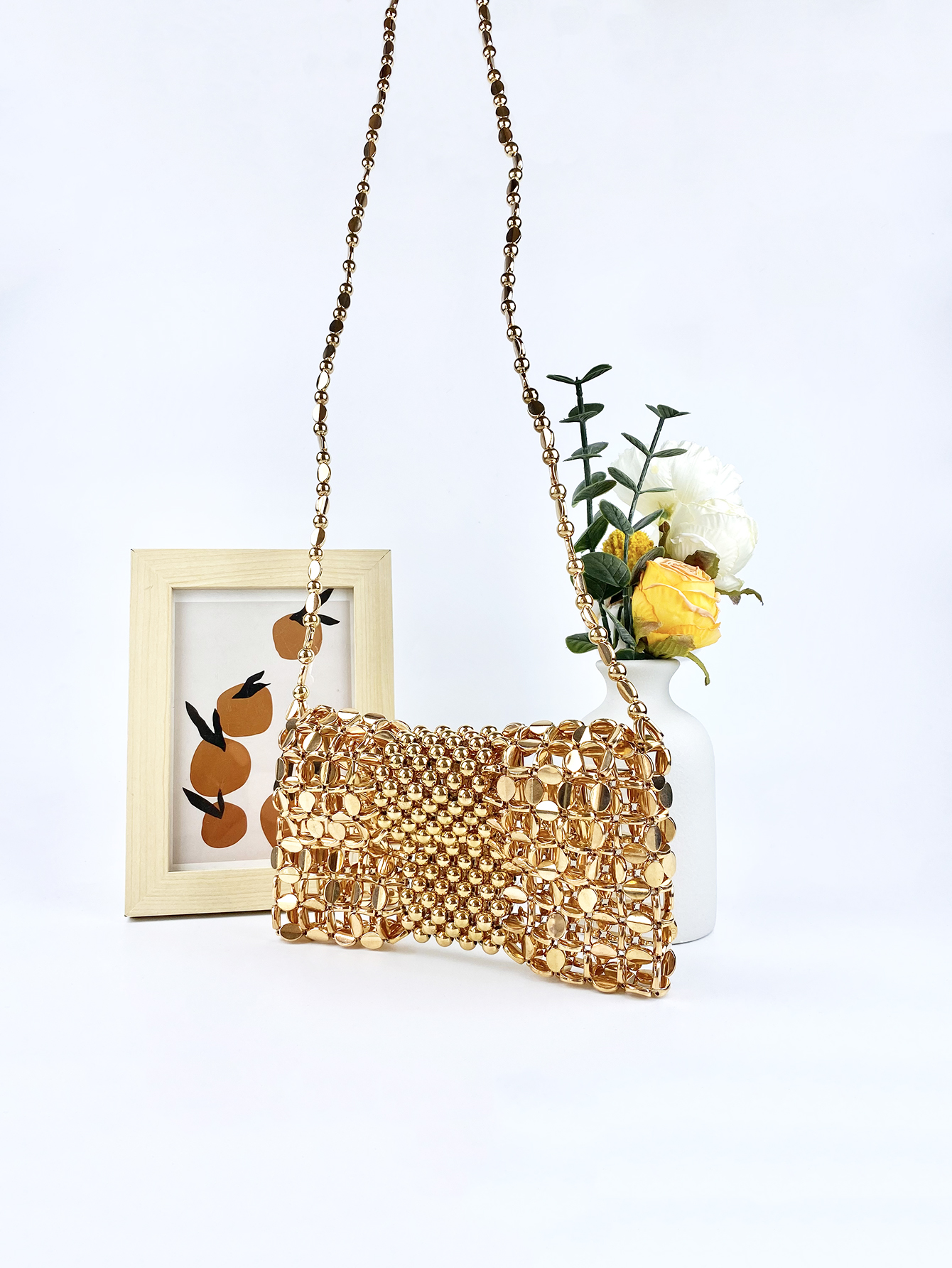 New niche design gold woven ch - Wristlet Wallet Zipper reseña y precio