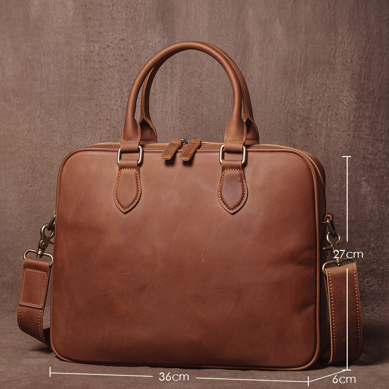GURO Men Crazy Horse Cowhide B - Luxury Bags For School reseña y precio