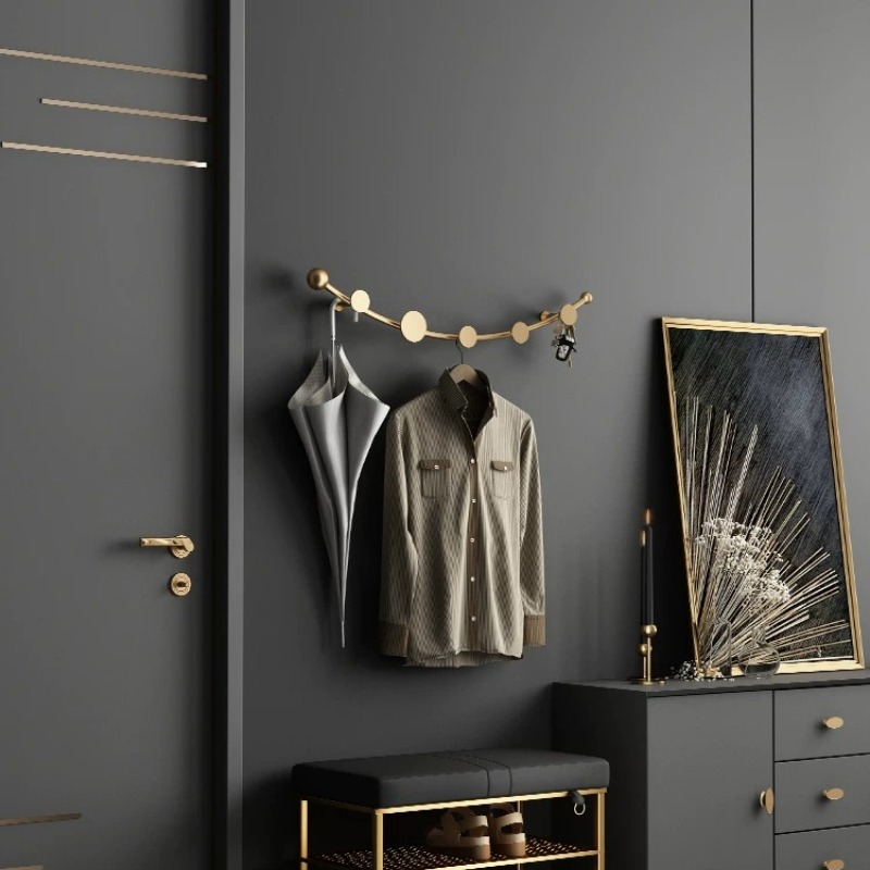 Light Luxury Wall Mounted Coat - Luxury Bags Entry reseña y precio