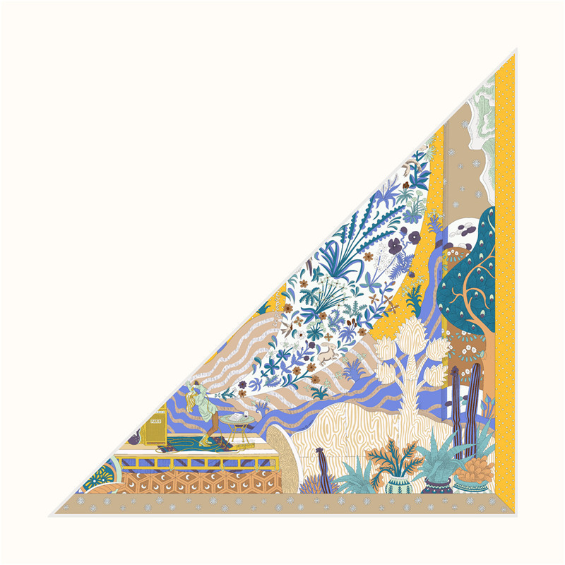 Silk Twill Scarf Triangle Shap - Luxury Bags Hong Kong reseña y precio