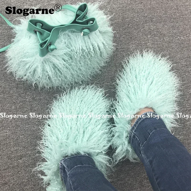 Hot Sale Spring Teddy Fur Slid - Luxury Bags In Sale reseña y precio
